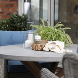 Supremo Lagos 4 Seat Round Lounge Dining Set – Cobalt Blue