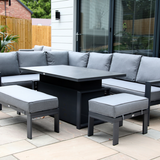 Supremo Melbury Corner Modular Set with Height Adjustable Table – Charcoal