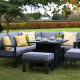 Supremo Melbury Mini Modular Corner Set with Height Adjustable Table – Charcoal