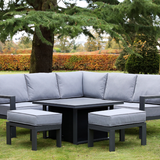 Supremo Melbury Mini Modular Corner Set with Height Adjustable Table – Charcoal