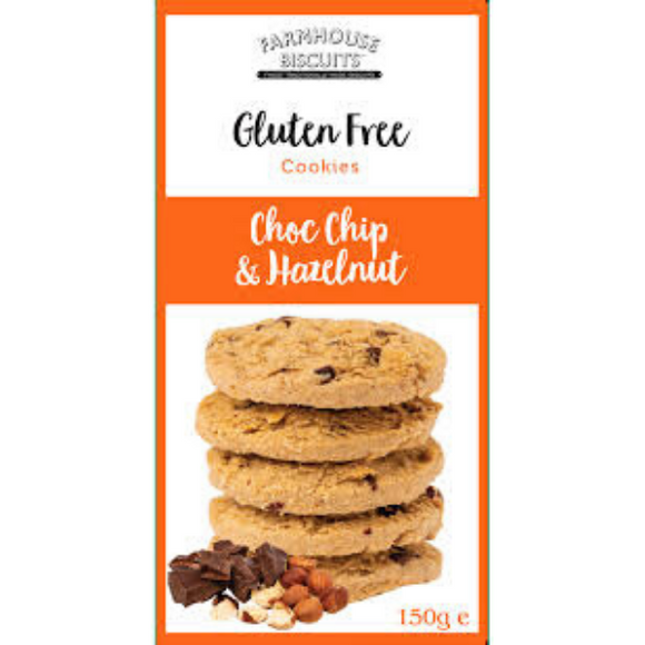 Farmhouse Gluten Free Choc Chip & Hazelnut Cookies 150g
